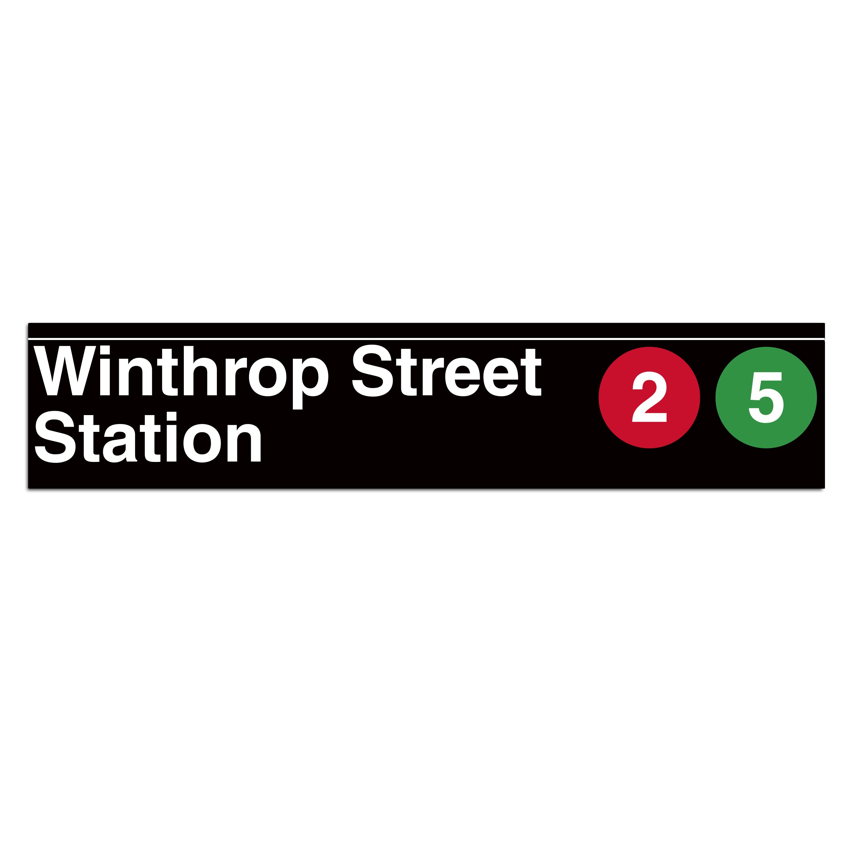 Winthrop Street Station (2 5) Sign