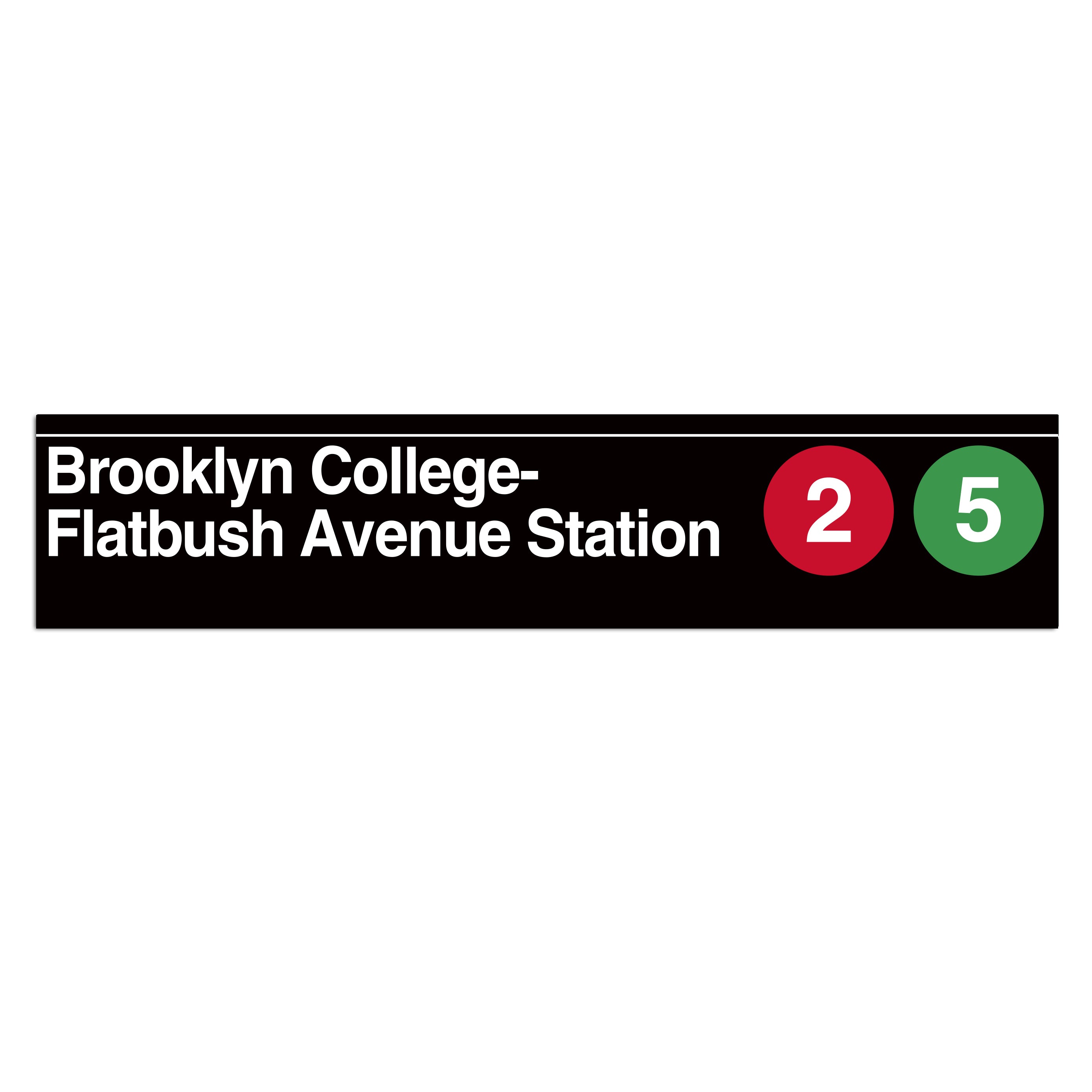 Brooklyn College / Flatbush Avenue (2 5) Sign