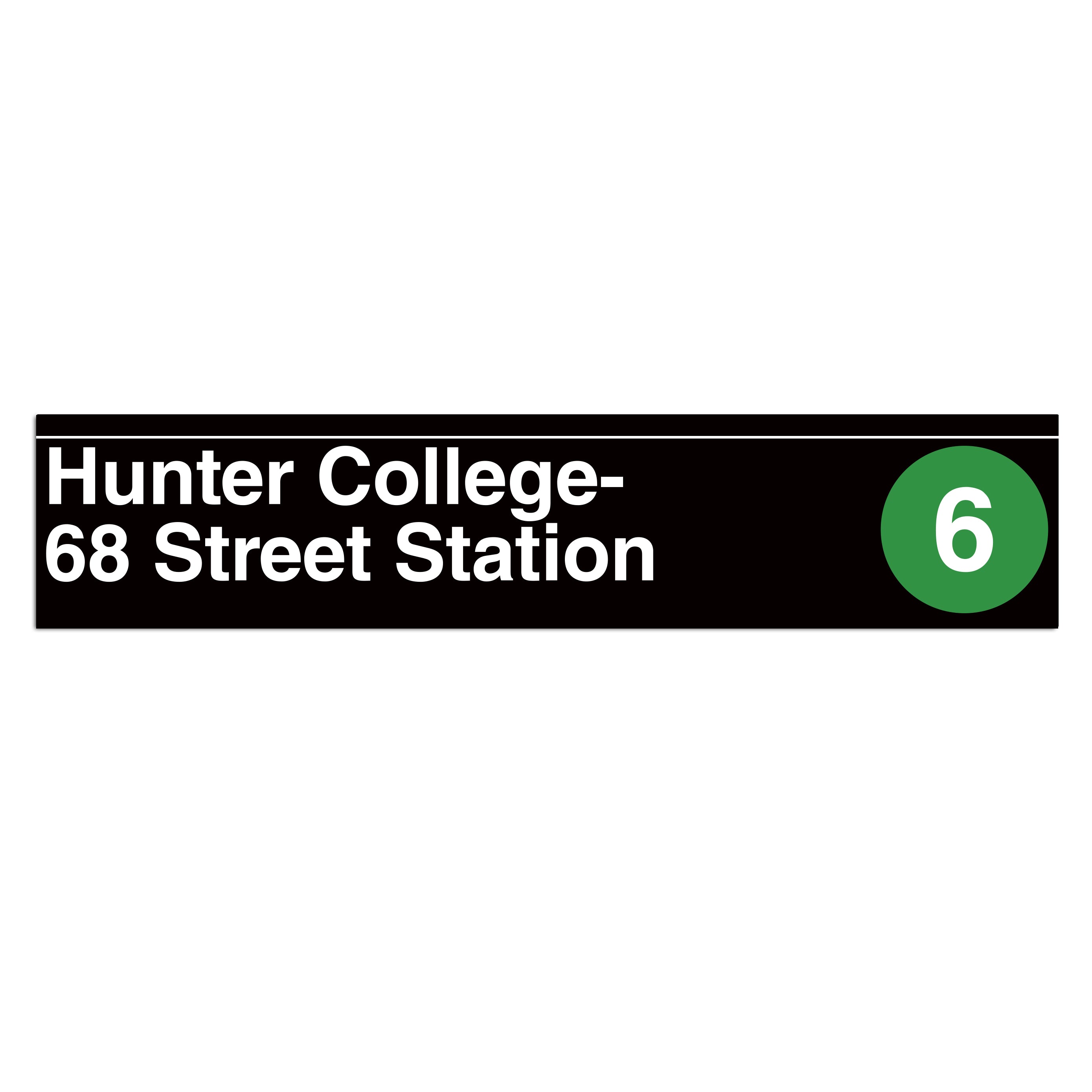 68 Street / Hunter College Sign