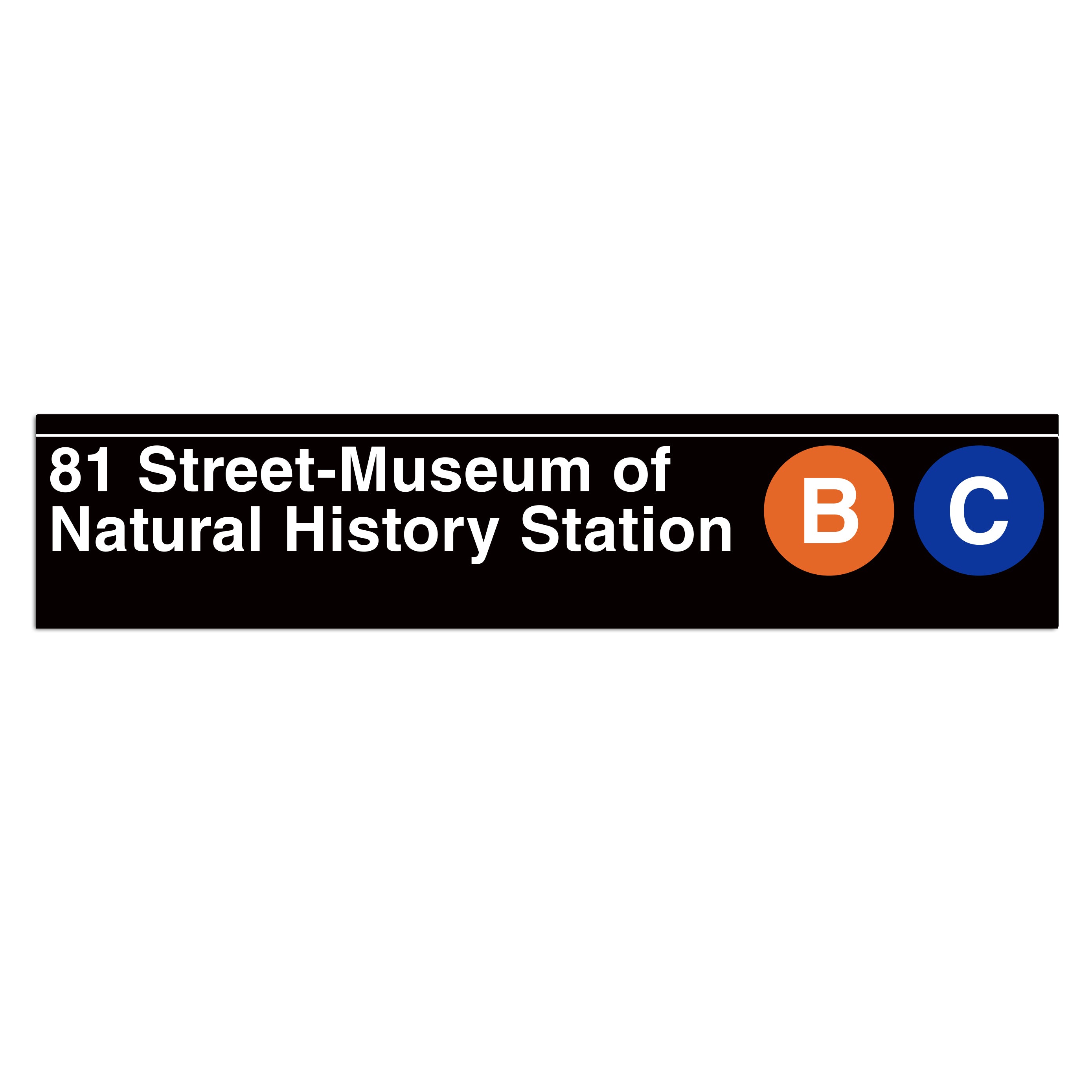 New York Subway Museum of Natural History / 81 Street Sign