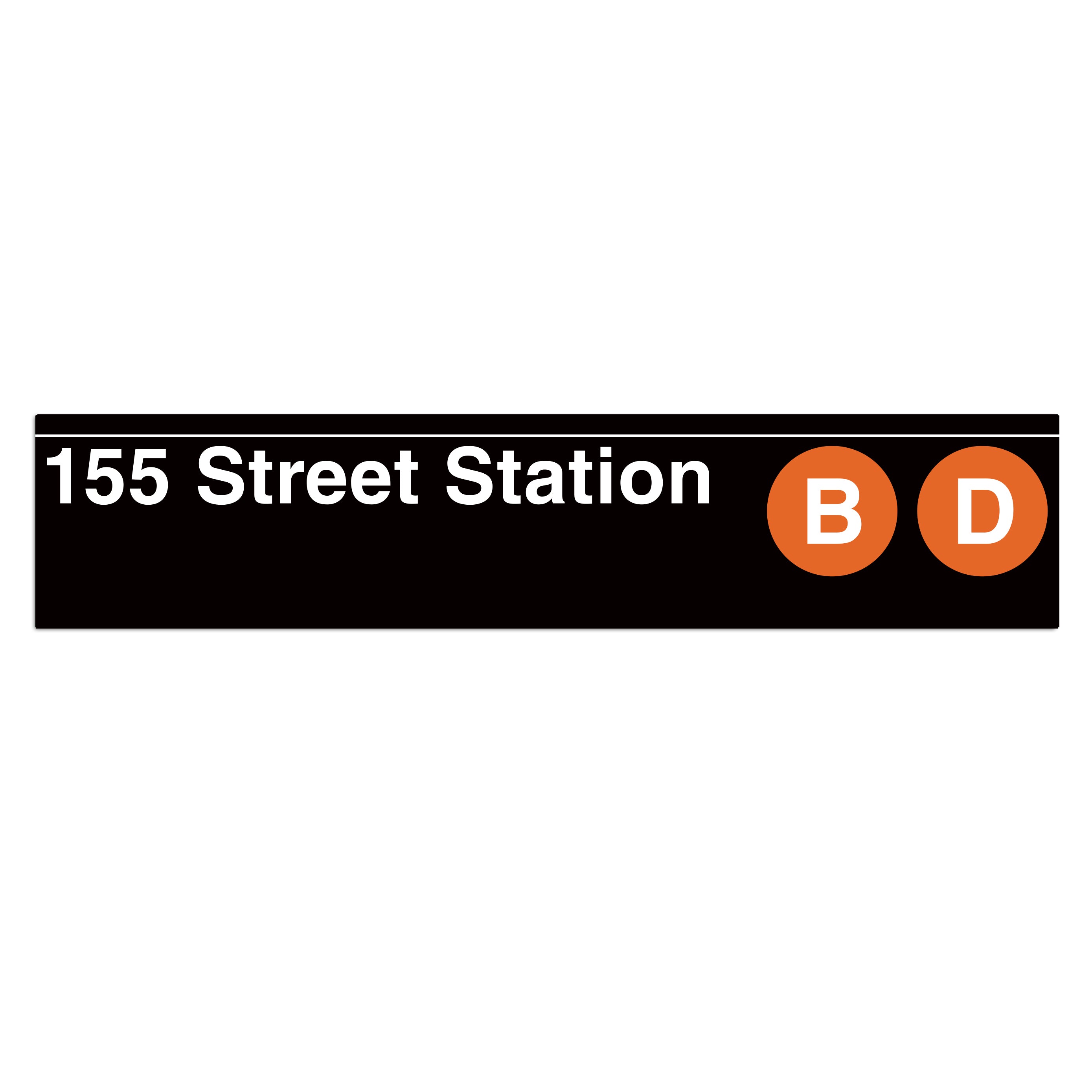 155 Street (B D) Sign