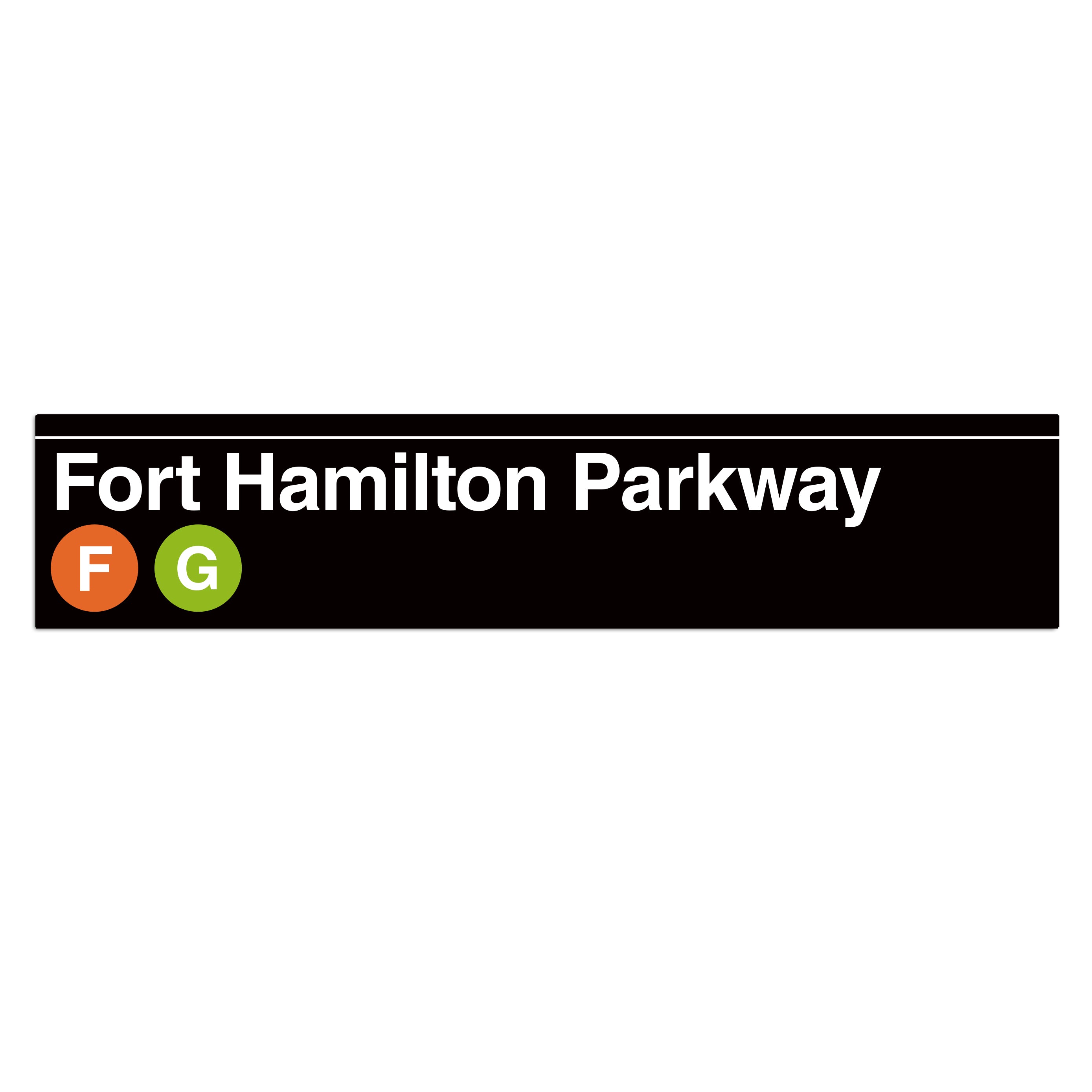 Fort Hamilton Parkway (F G) Sign