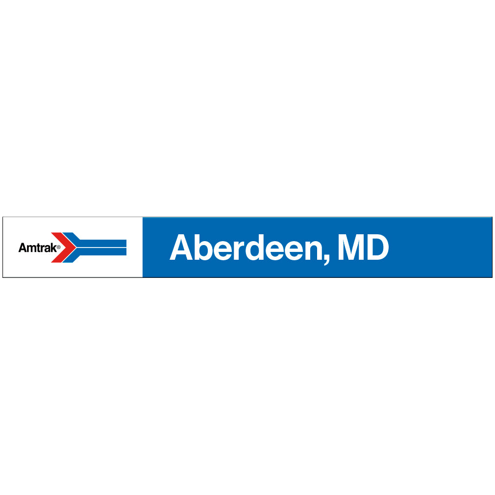 Amtrak Retro Aberdeen, MD Station Sign