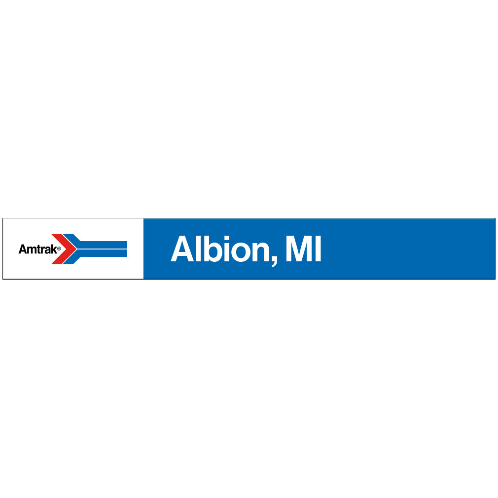 Amtrak Retro Albion, MI Station Sign