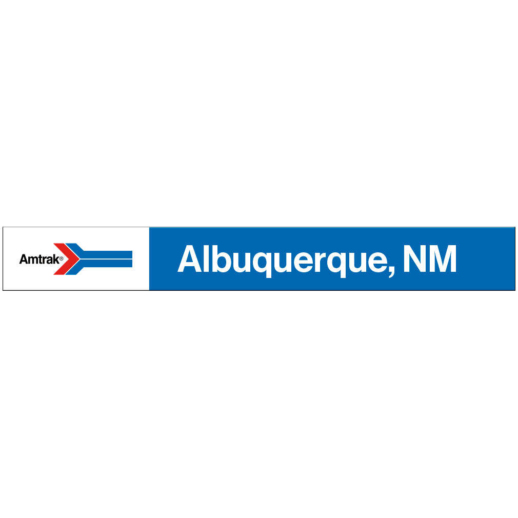 Amtrak Retro Albuquerque, NM Station Sign