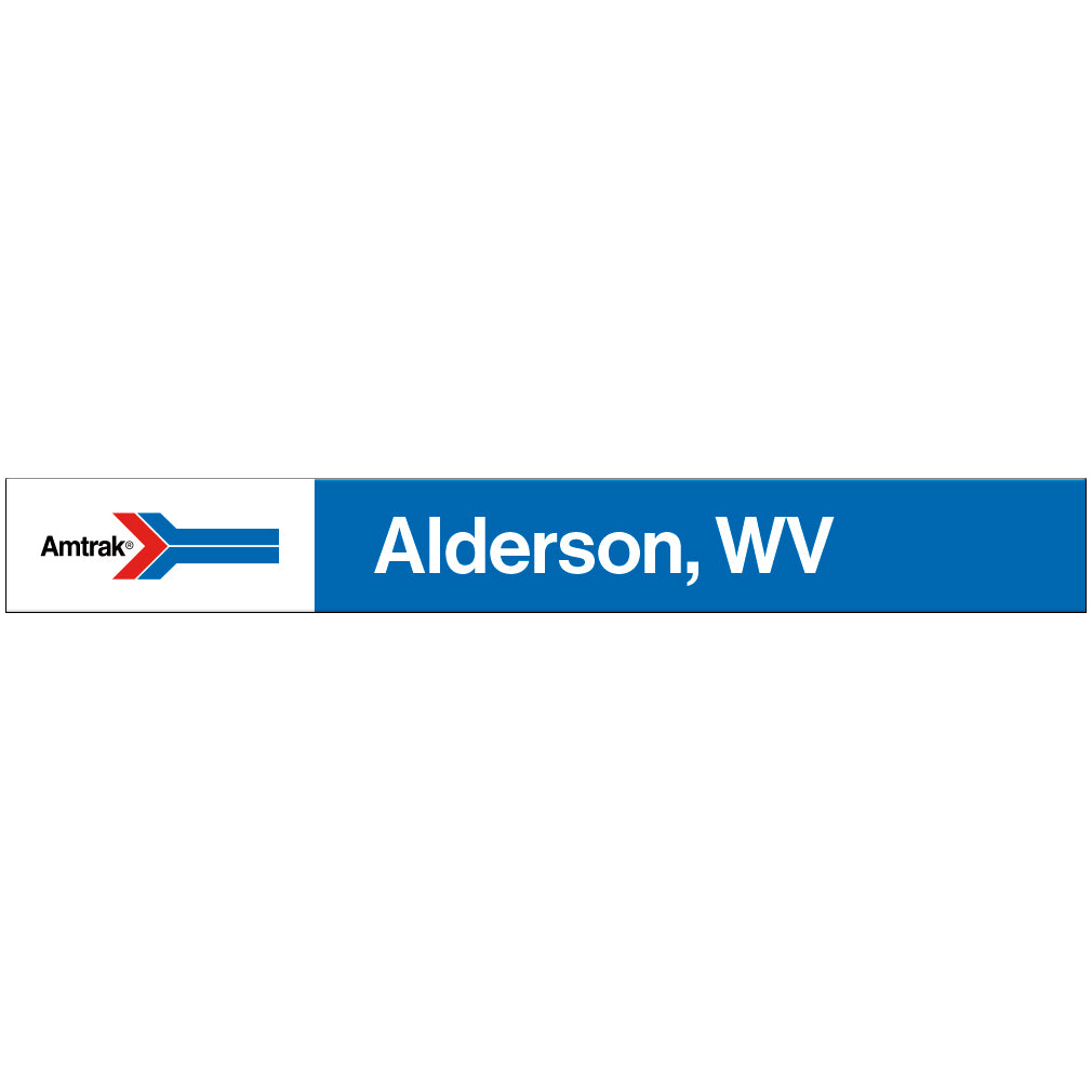 Amtrak Retro Alderson, WV Station Sign