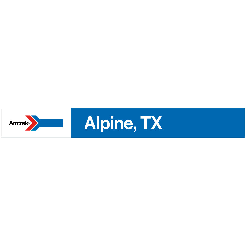 Amtrak Retro Alpine, TX Station Sign