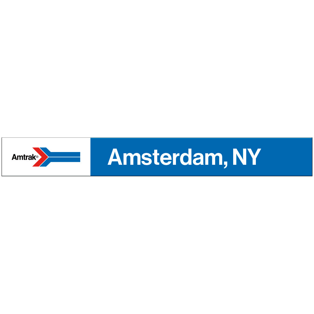 Amtrak Retro Amsterdam, NY Station Sign