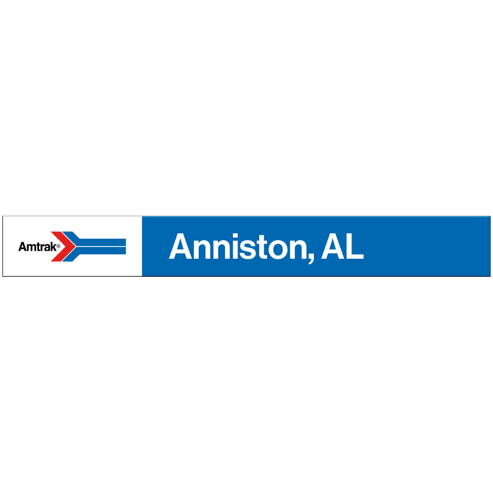Amtrak Retro Anniston, AL Station Sign