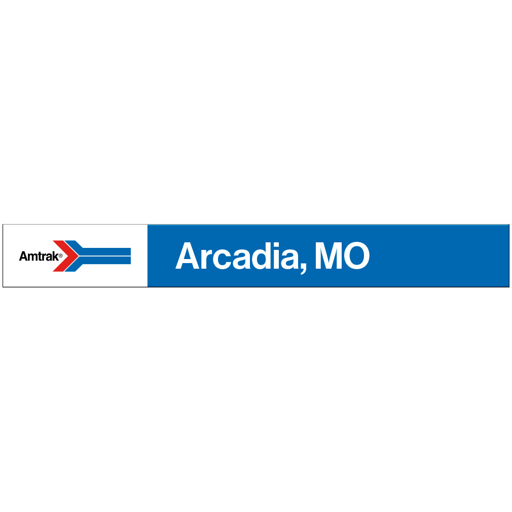 Amtrak Retro Arcadia, MO Station Sign