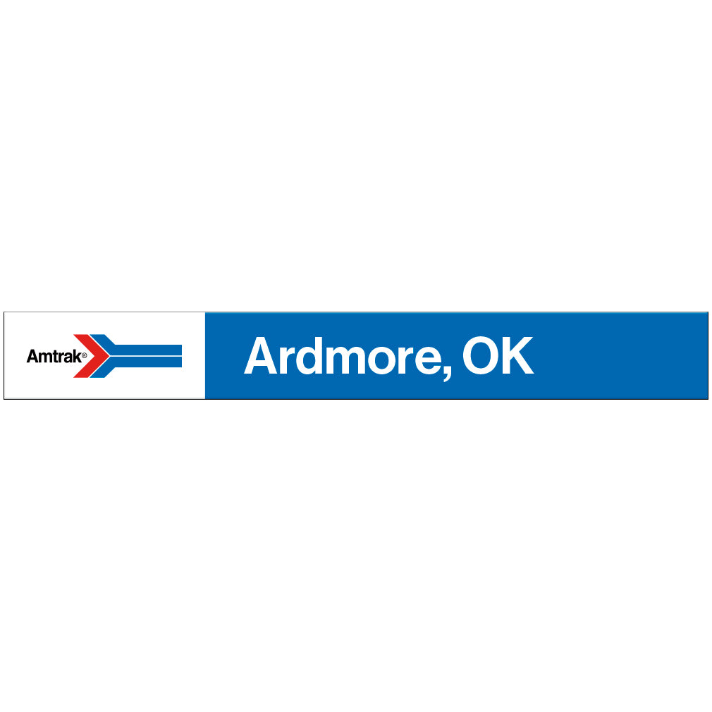Amtrak Retro Ardmore, OK Station Sign
