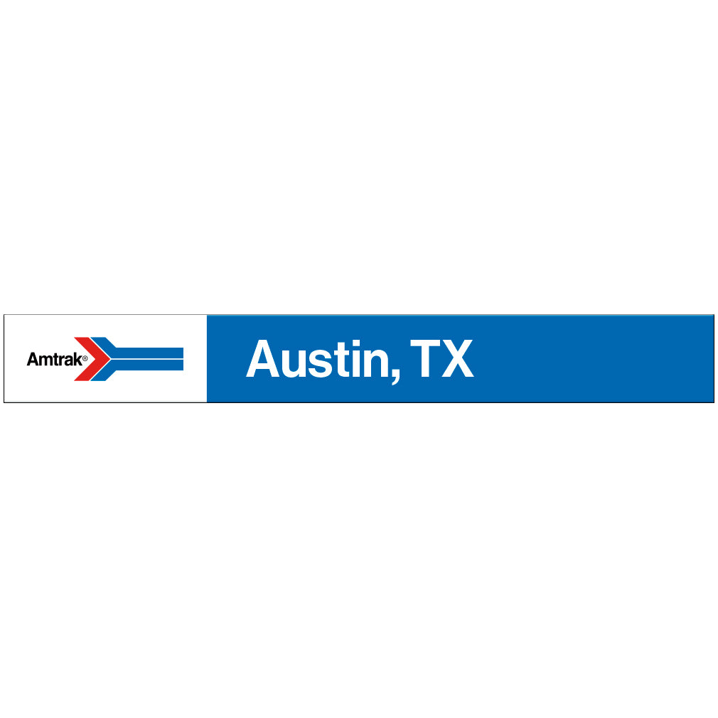 Amtrak Retro Austin, TX Station Sign