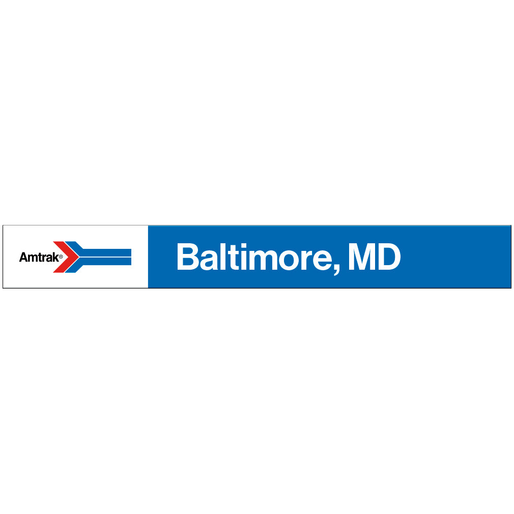 Amtrak Retro Baltimore, MD Station Sign