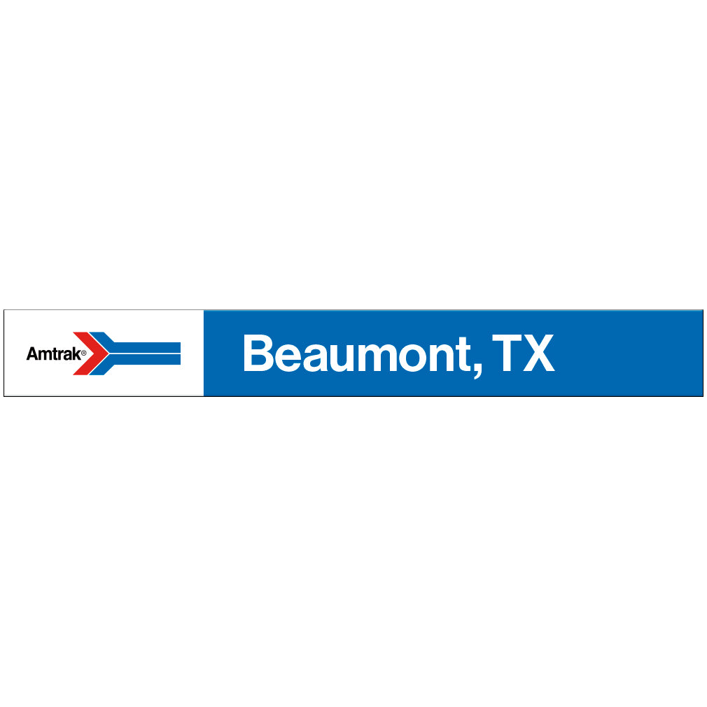 Amtrak Retro Beaumont, TX Station Sign
