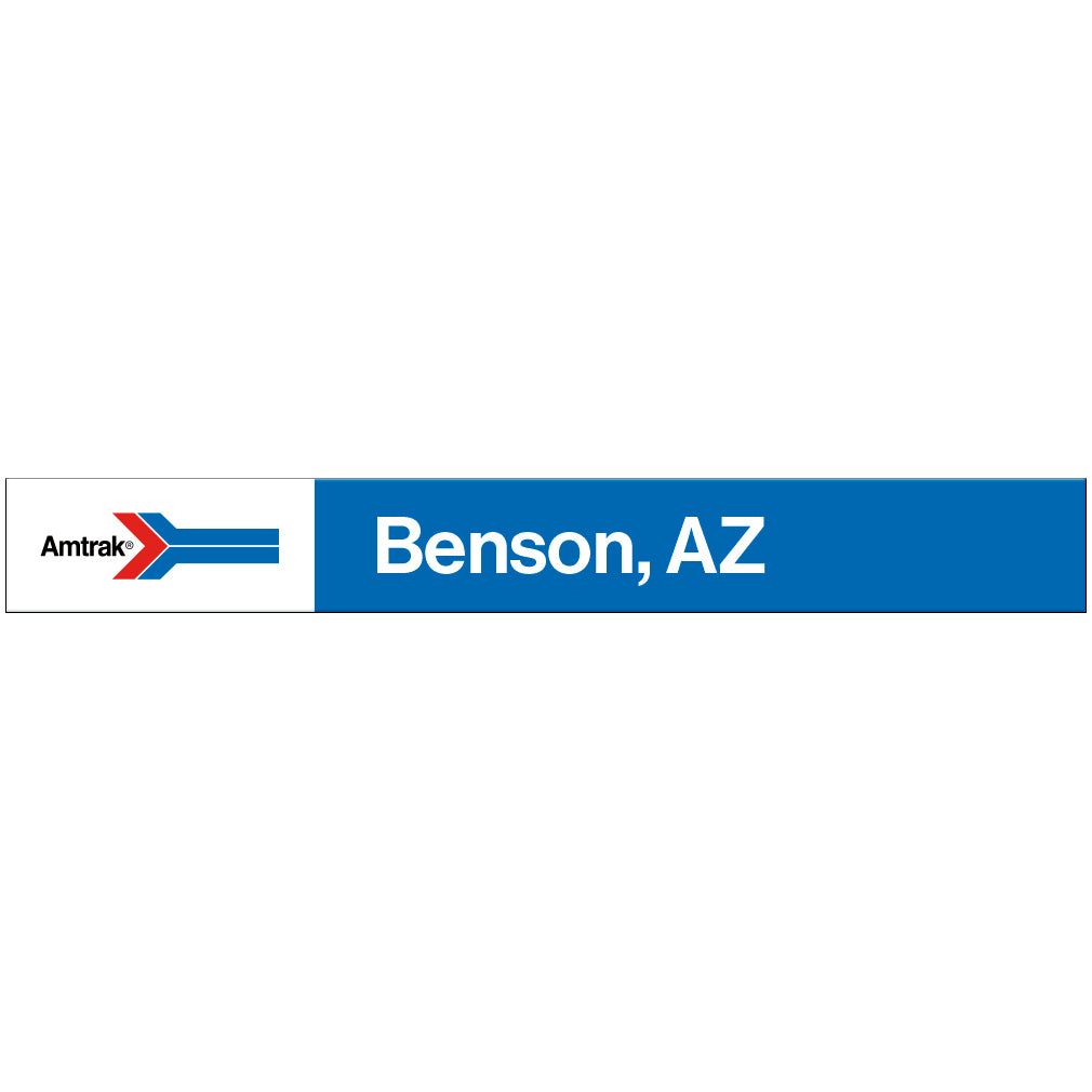 Amtrak Retro Benson, AZ Station Sign