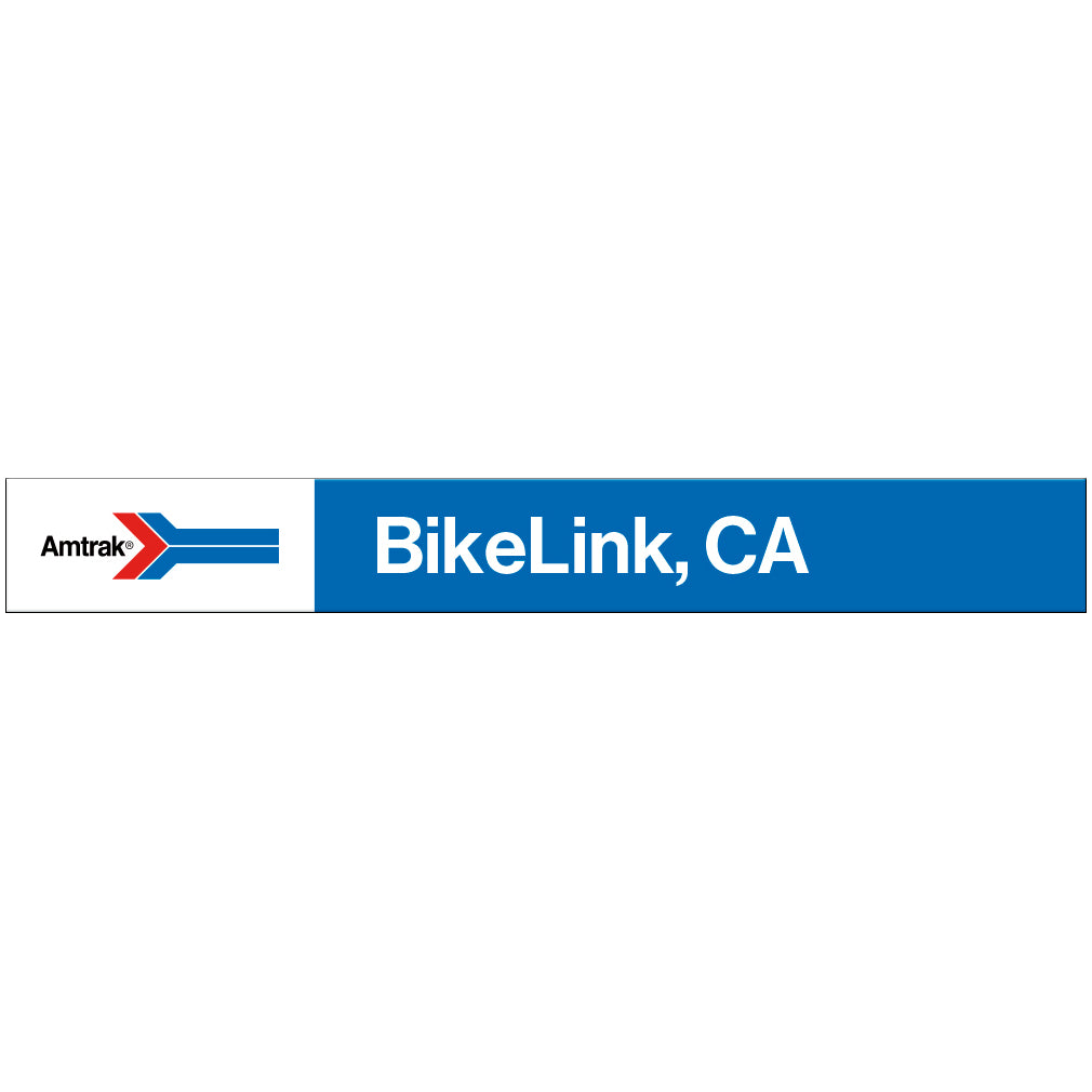 Amtrak Retro BikeLink, CA Station Sign