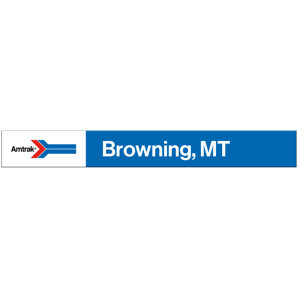 Amtrak Retro Browning, MT Station Sign