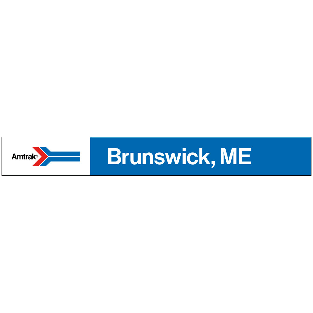 Amtrak Retro Brunswick, ME Station Sign