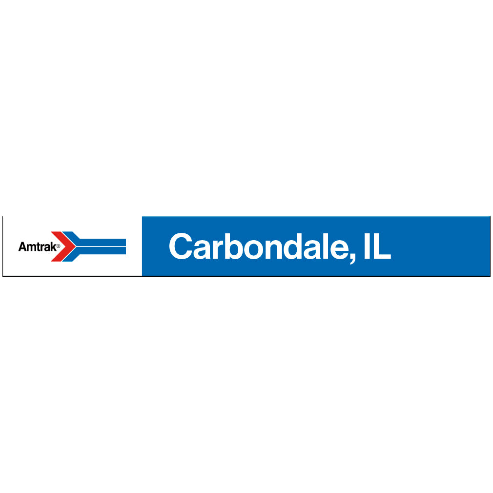 Amtrak Retro Carbondale, IL Station Sign