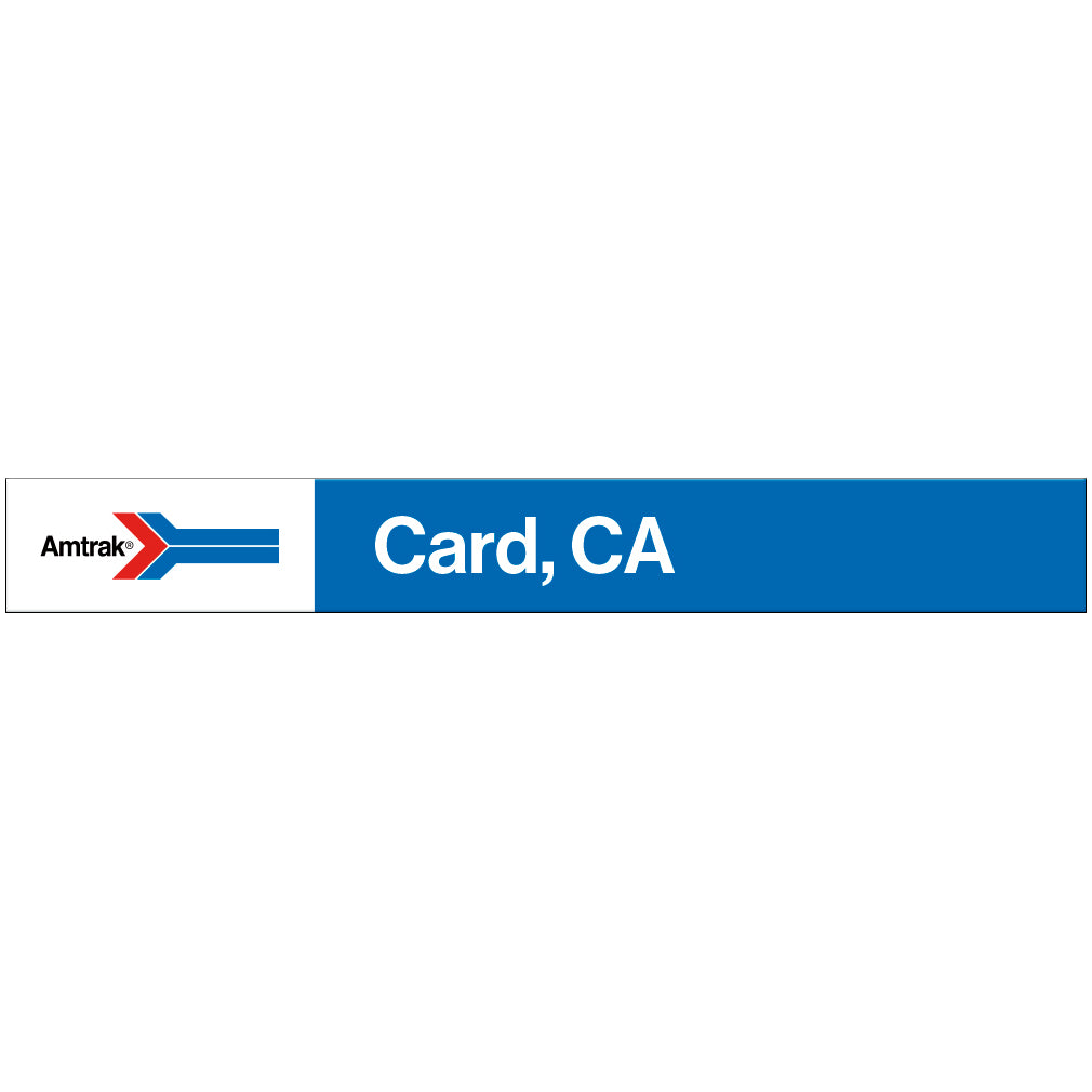Amtrak Retro Card, CA Station Sign
