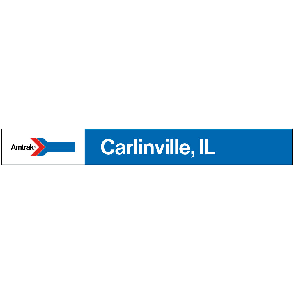 Amtrak Retro Carlinville, IL Station Sign