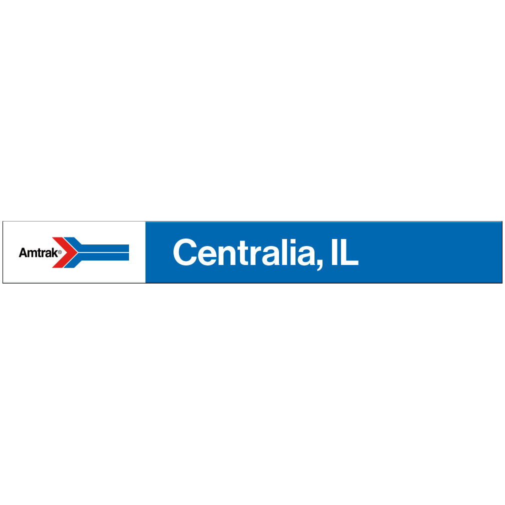 Amtrak Retro Centralia, IL Station Sign