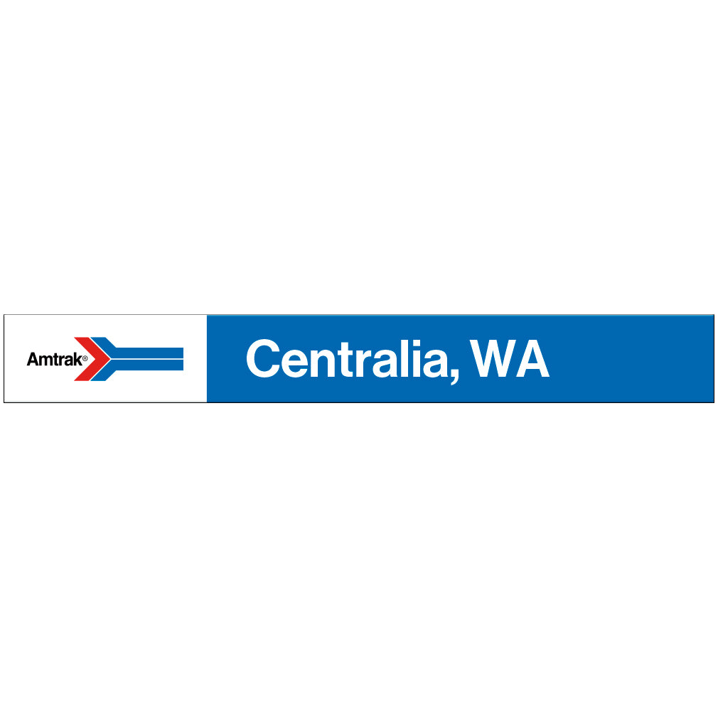 Amtrak Retro Centralia, WA Station Sign
