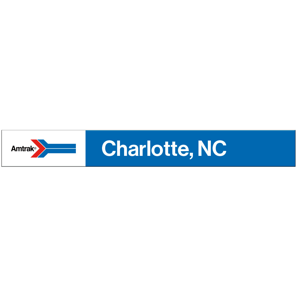 Amtrak Retro Charlotte, NC Station Sign