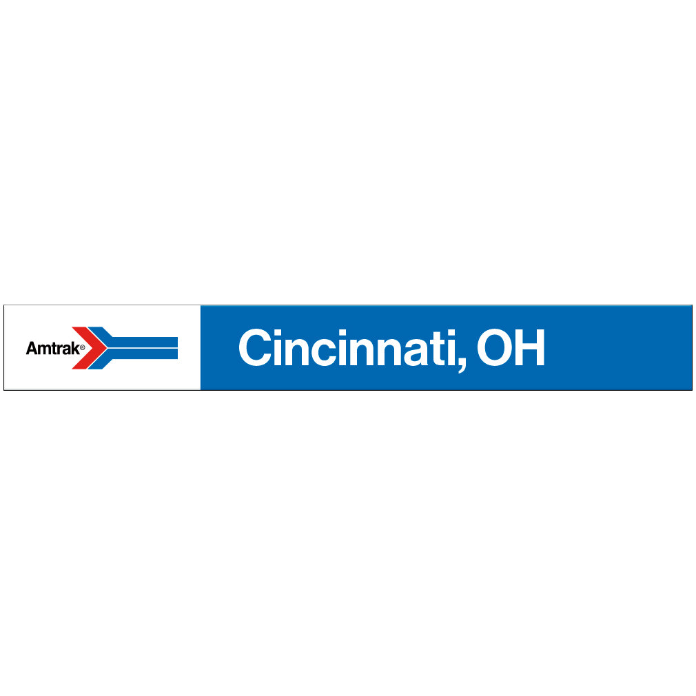 Amtrak Retro Cincinnati, OH Station Sign