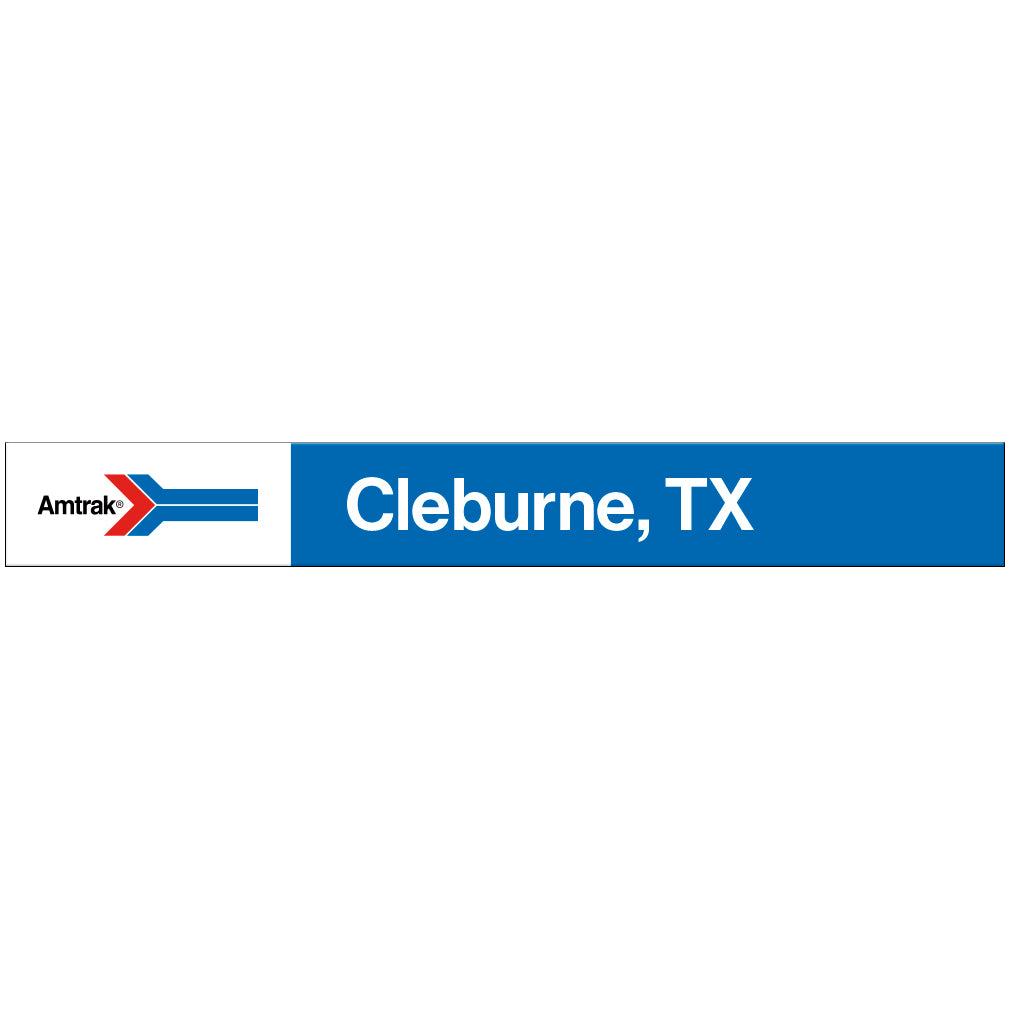 Amtrak Retro Cleburne, TX Station Sign
