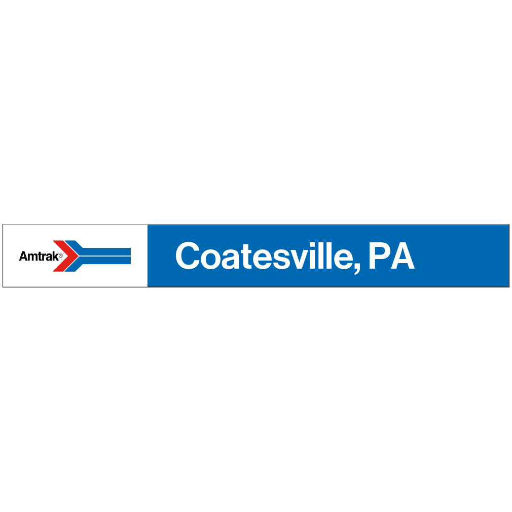 Amtrak Retro Coatesville, PA Station Sign
