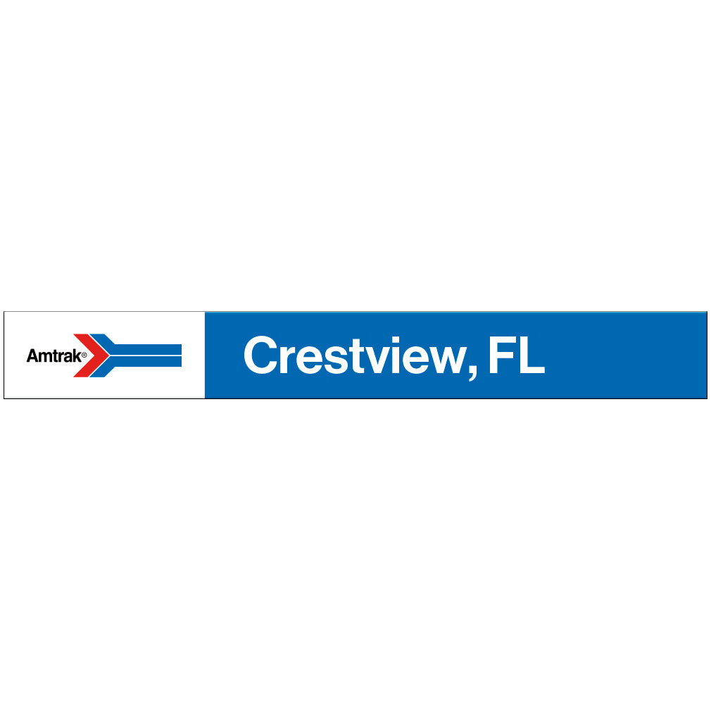 Amtrak Retro Crestview, FL Station Sign