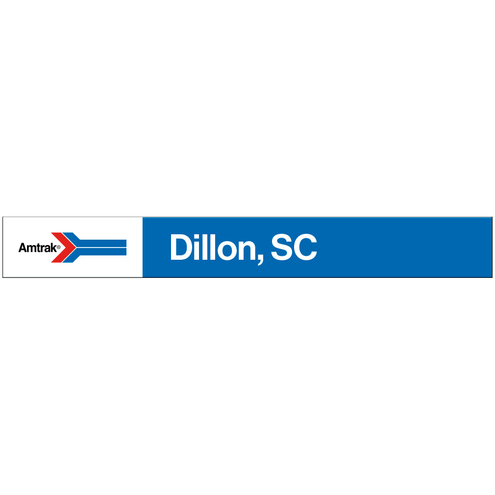 Amtrak Retro Dillon, SC Station Sign