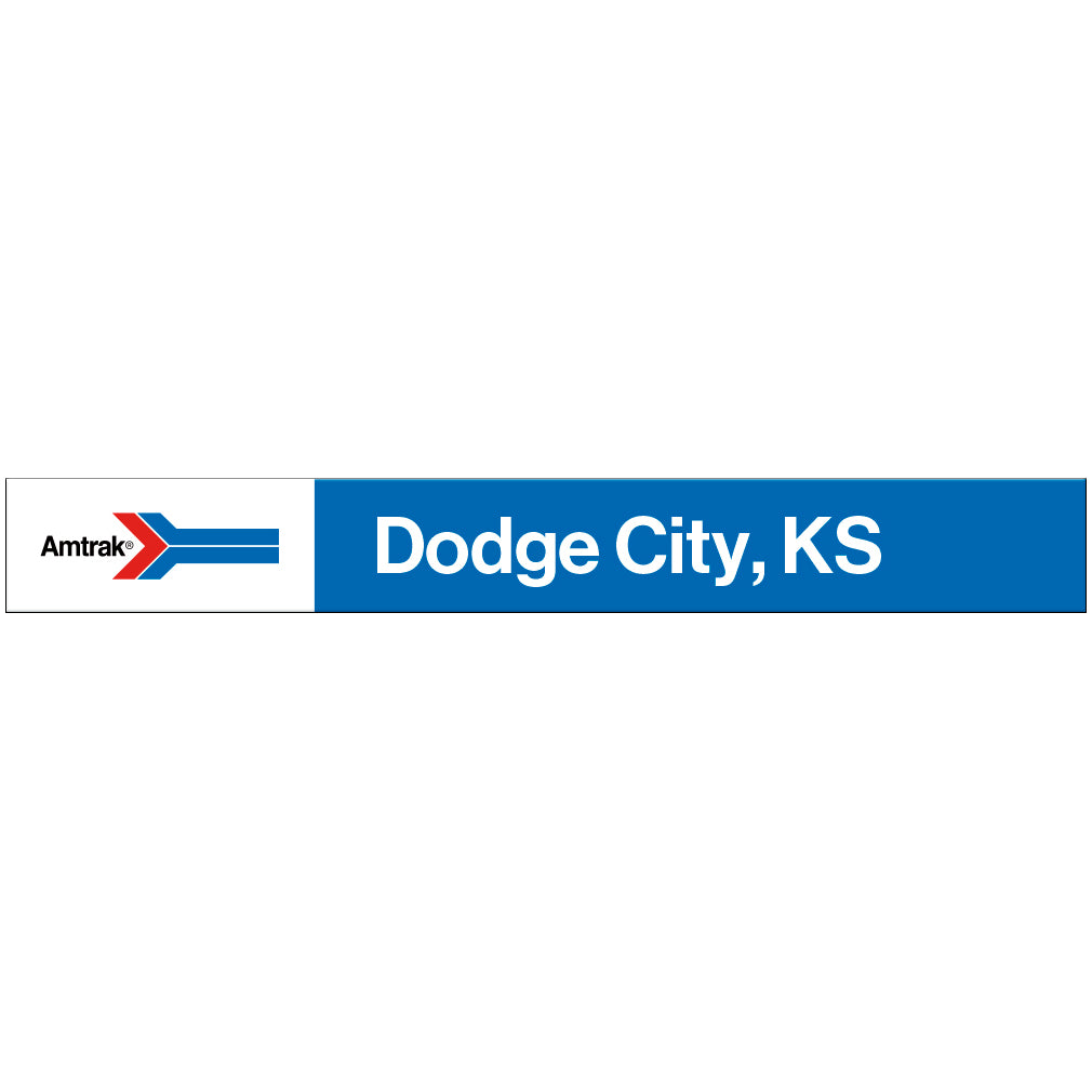 Amtrak Retro Dodge City, KS Station Sign