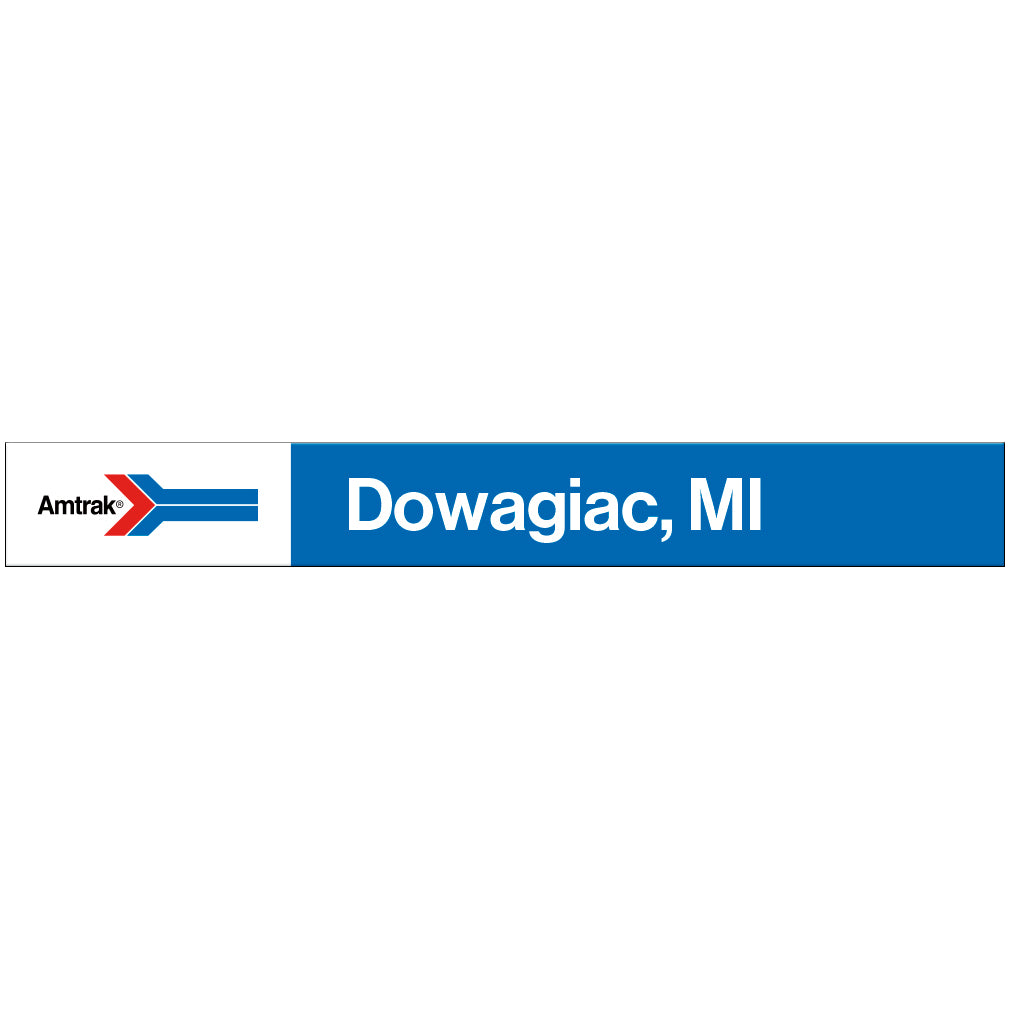 Amtrak Retro Dowagiac, MI Station Sign