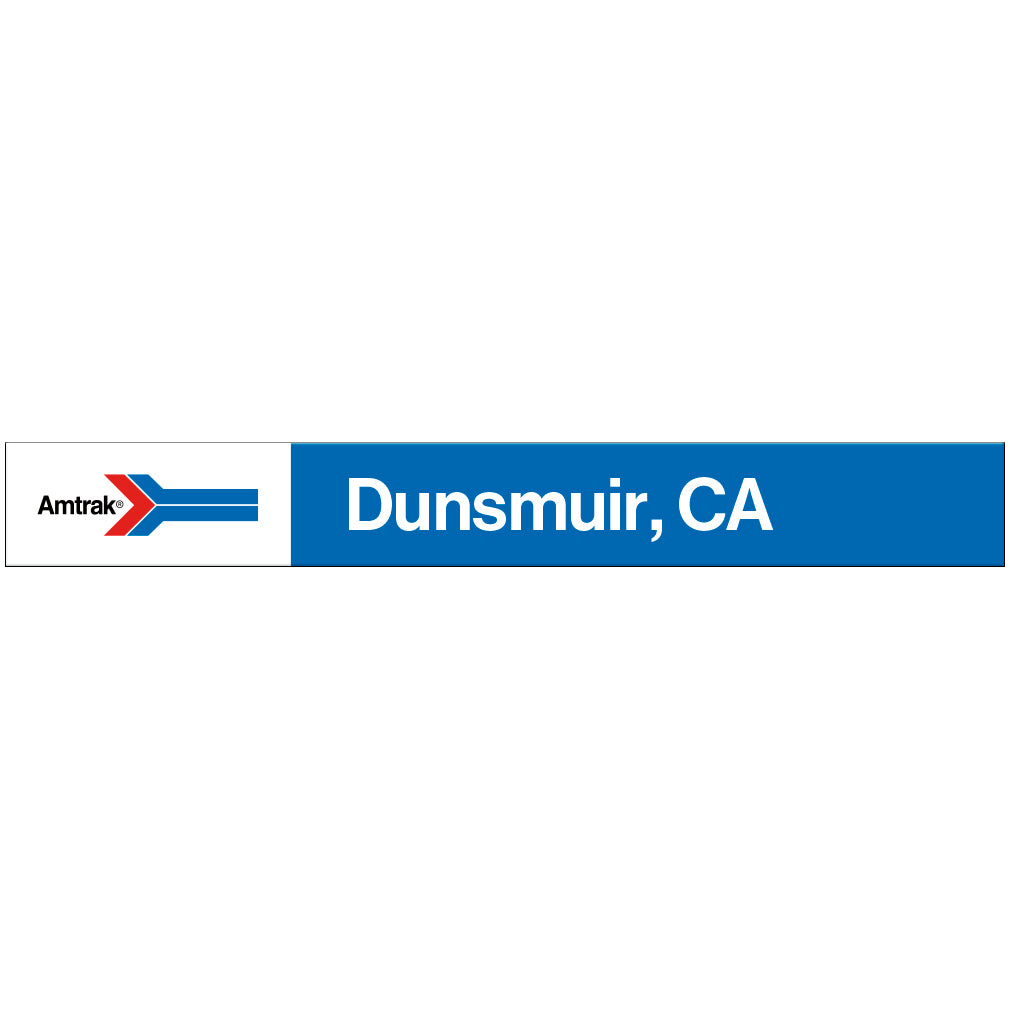 Amtrak Retro Dunsmuir, CA Station Sign