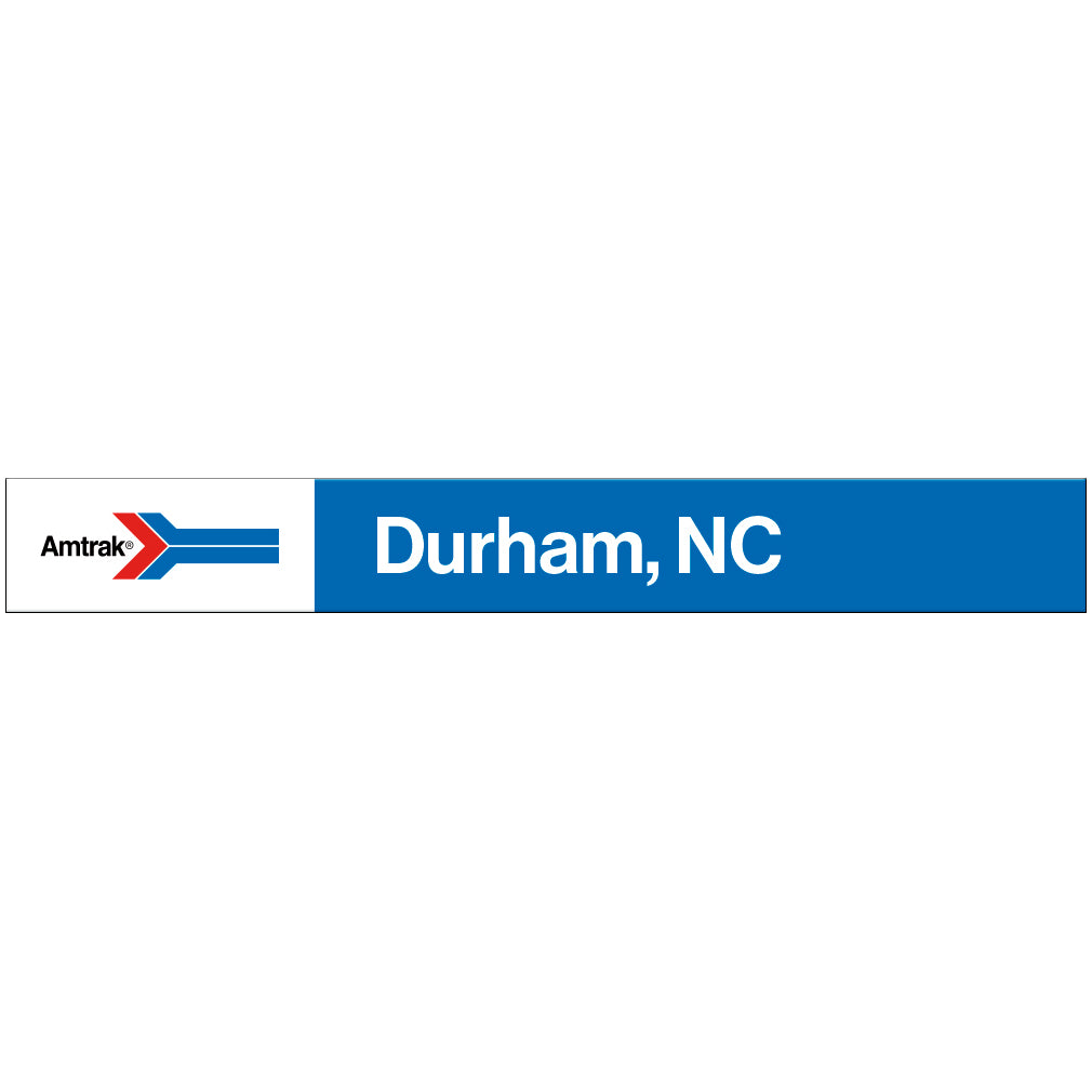 Amtrak Retro Durham, NC Station Sign