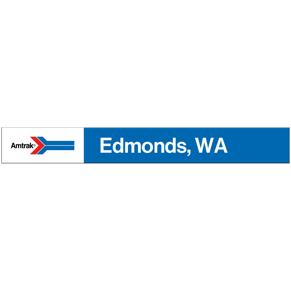 Amtrak Retro Edmonds, WA Station Sign