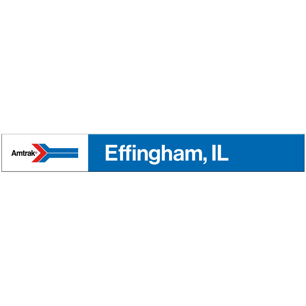 Amtrak Retro Effingham, IL Station Sign