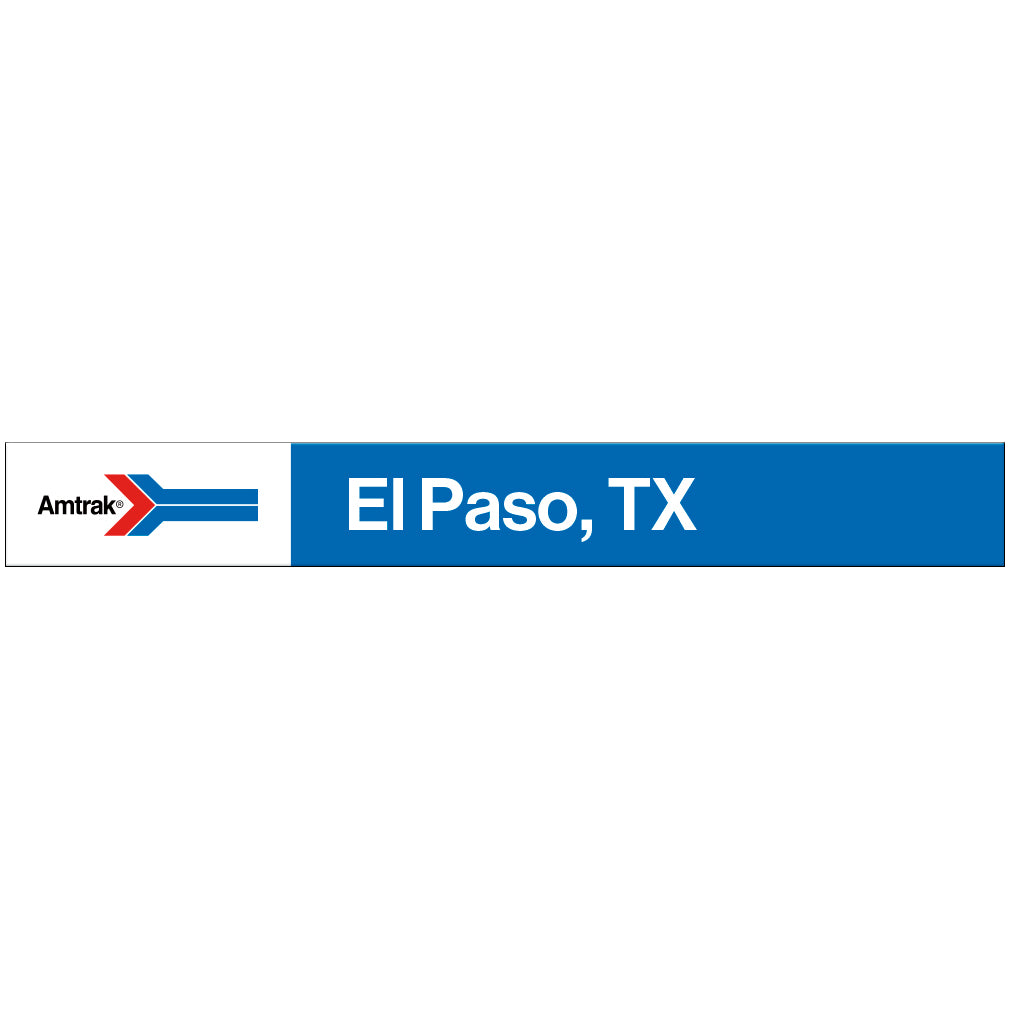Amtrak Retro El Paso, TX Station Sign