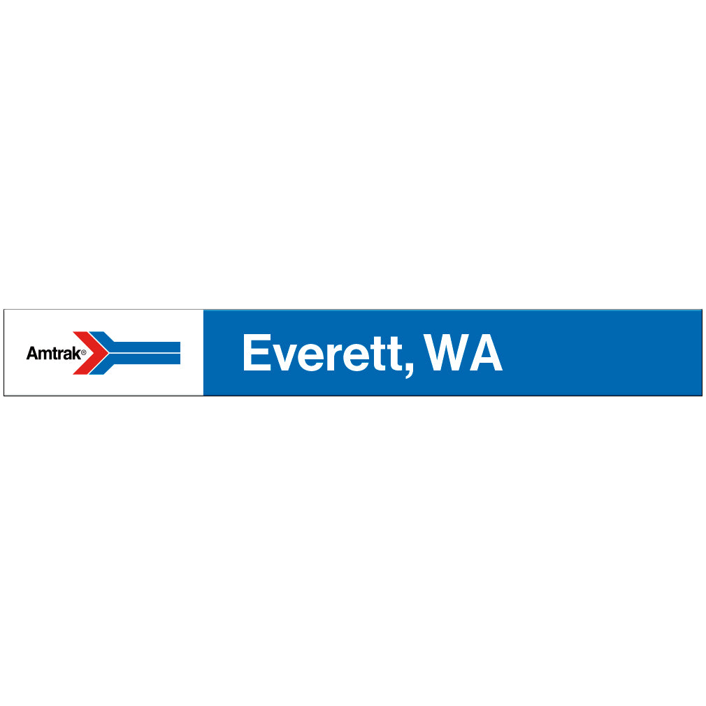 Amtrak Retro Everett, WA Station Sign
