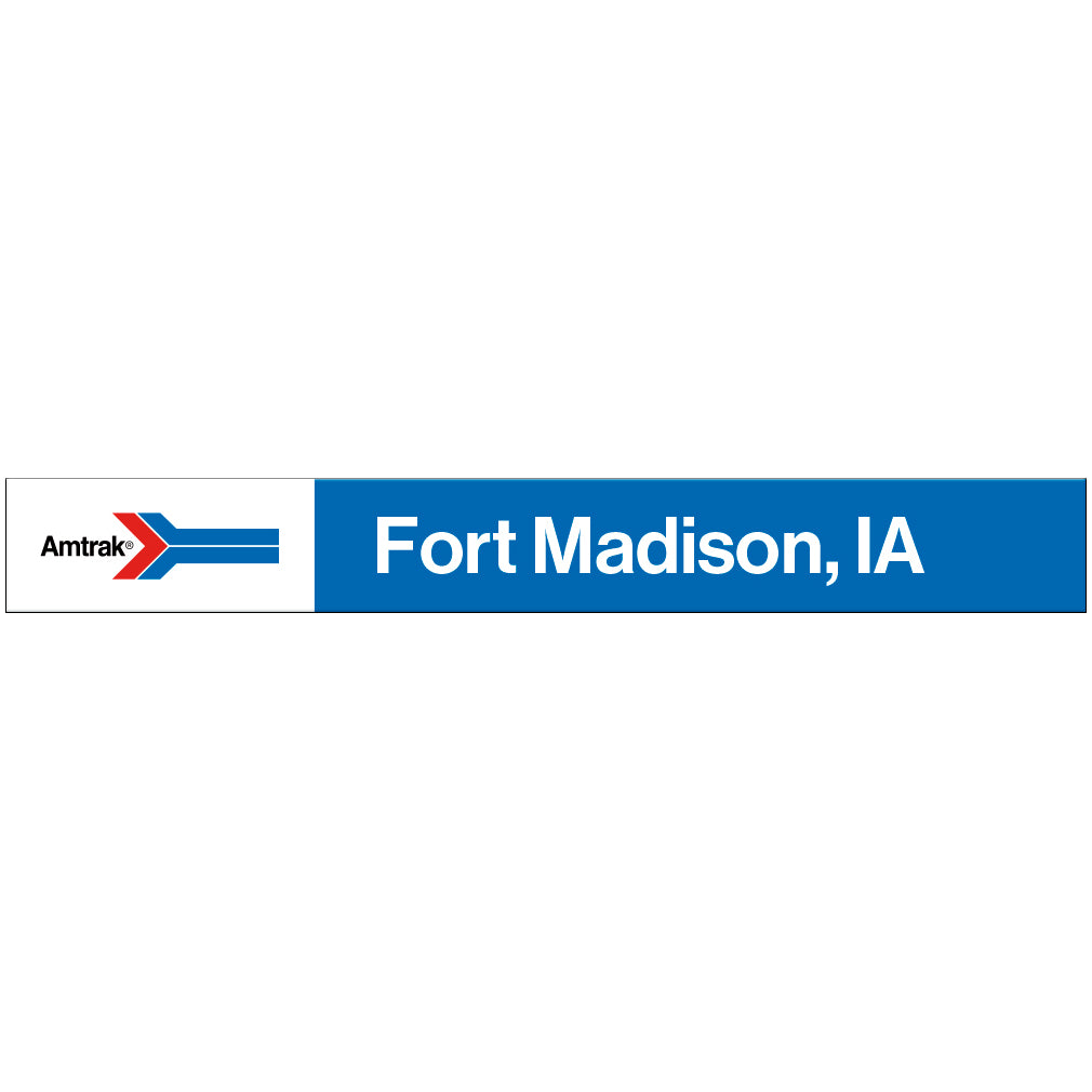 Amtrak Retro Fort Madison, IA Station Sign
