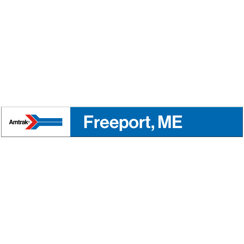 Amtrak Retro Freeport, ME Station Sign