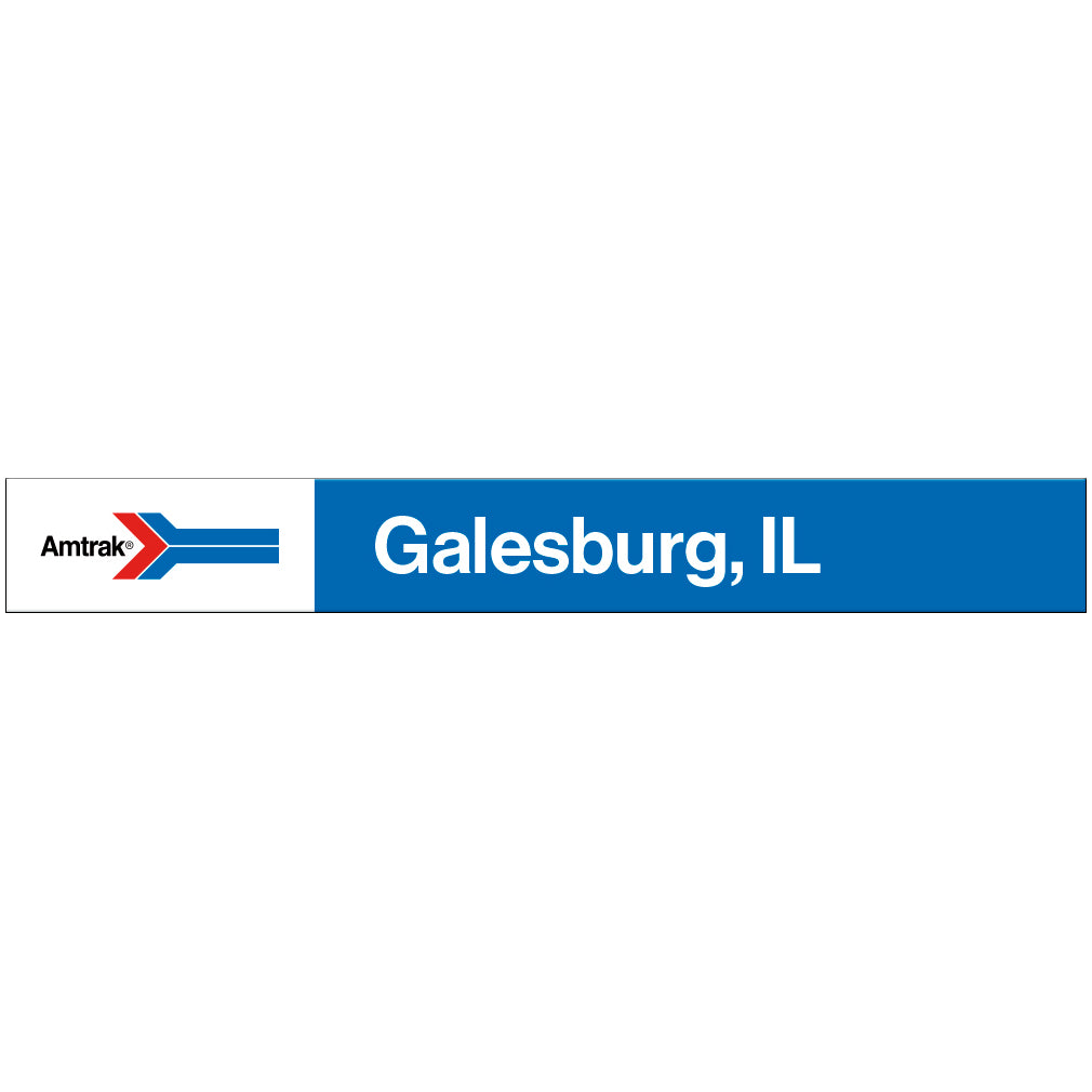 Amtrak Retro Galesburg, IL Station Sign