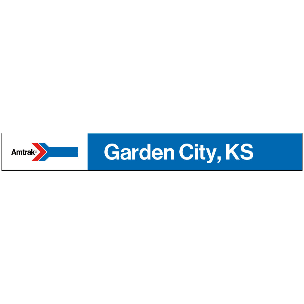 Amtrak Retro Garden City, KS Station Sign