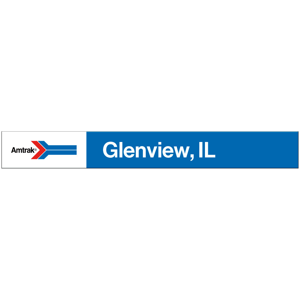 Amtrak Retro Glenview, IL Station Sign