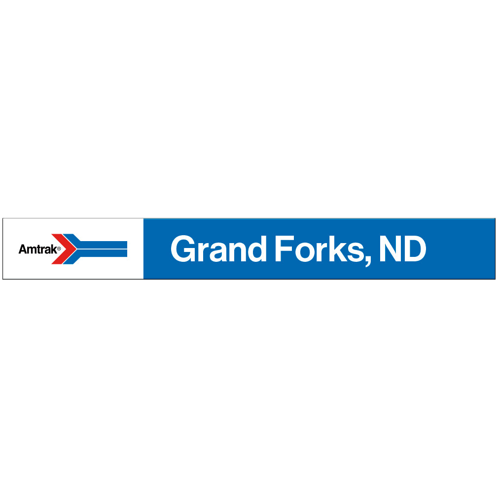 Amtrak Retro Grand Forks, ND Station Sign