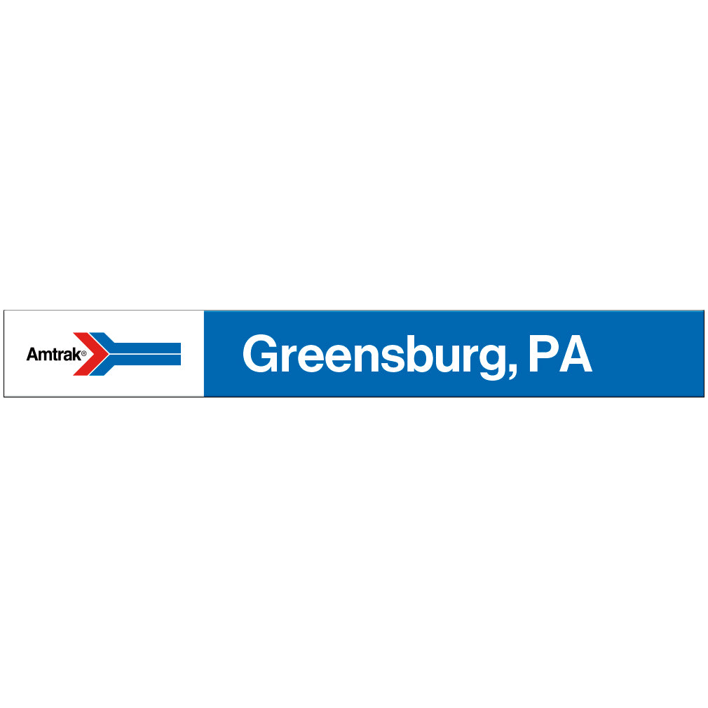 Amtrak Retro Greensburg, PA Station Sign