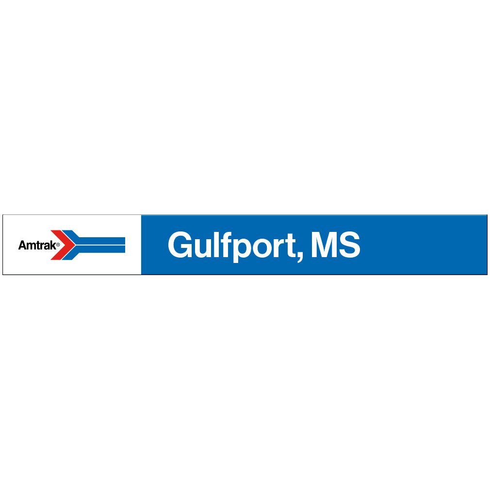 Amtrak Retro Gulfport, MS Station Sign
