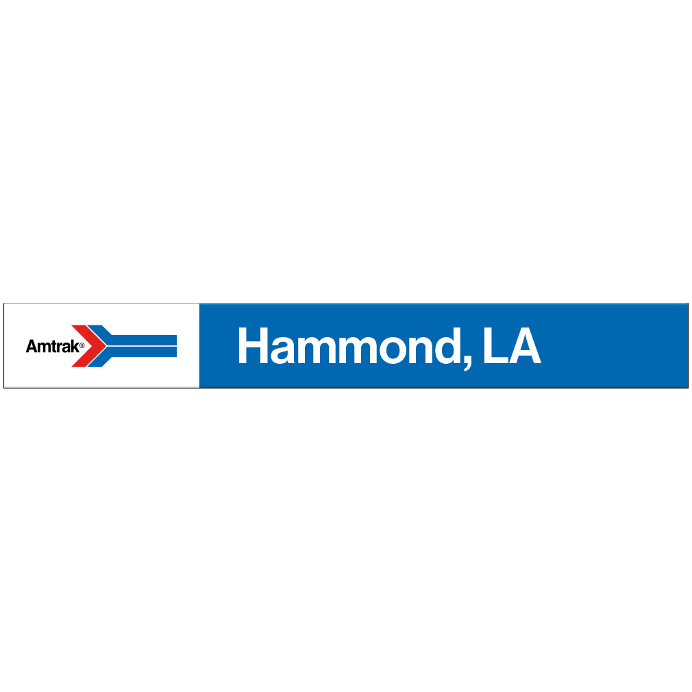 Amtrak Retro Hammond, LA Station Sign